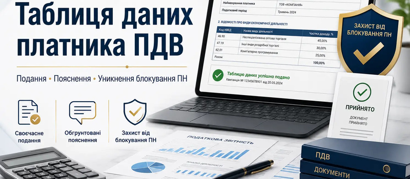 Таблица данных плательщика НДС: как правильно подать и избежать блокировки налоговых накладных